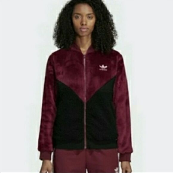 Adidas Originals Trefoil Cldro Colorblock Fleece Track Jacket Sz S - Picture 1 of 12